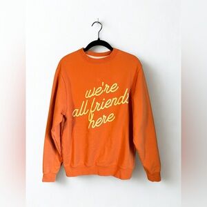 Toms Orange Sweatshirt with Yellow Text